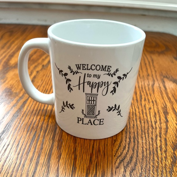 Royal Norfolk White Mug “Welcome To My Happy Place”  Cup - Picture 1 of 4